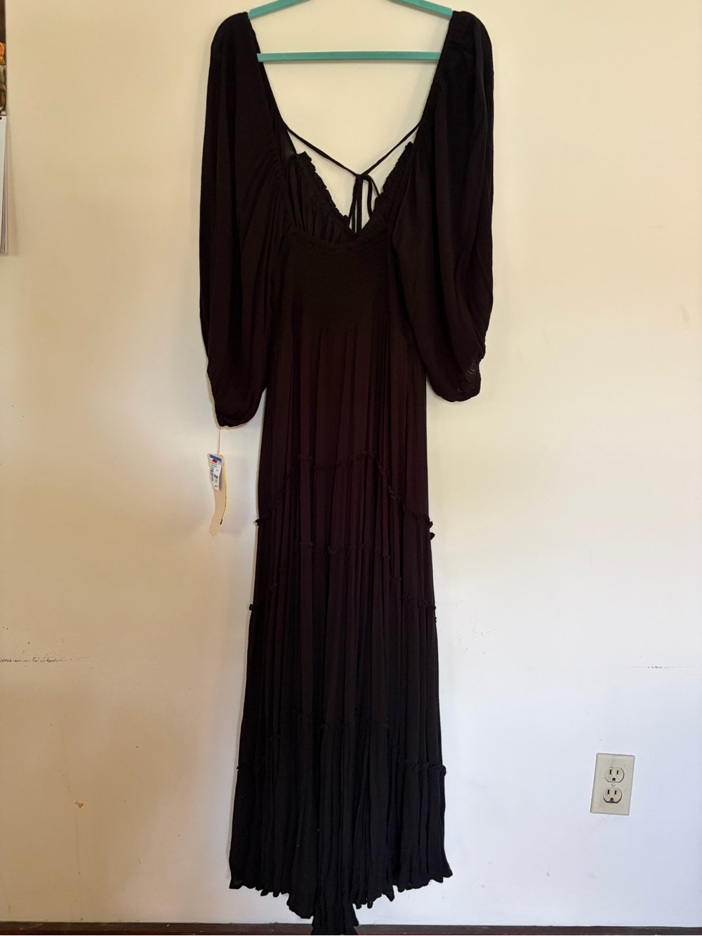 NWT Free People “You’re a Jewel” Maxi Dress in Black - Picture 6 of 10